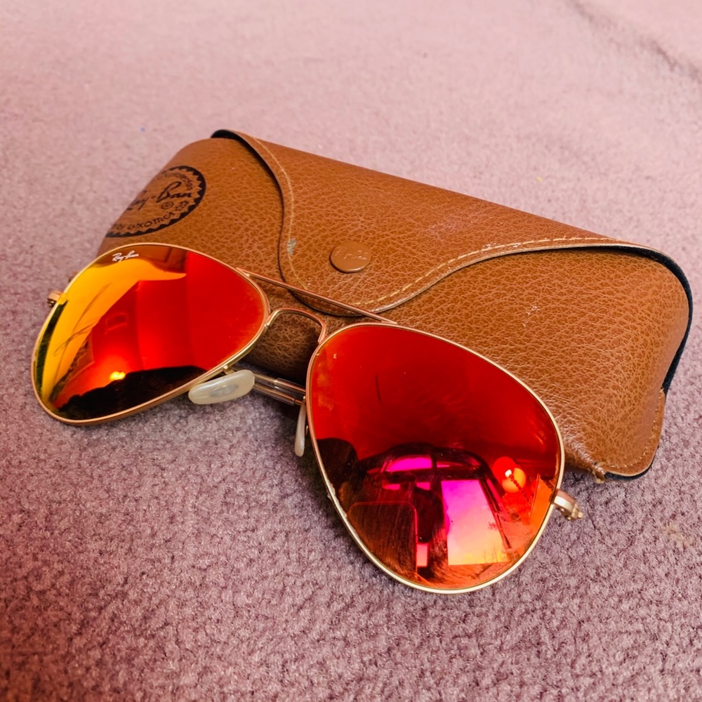 Ray ban red aviators